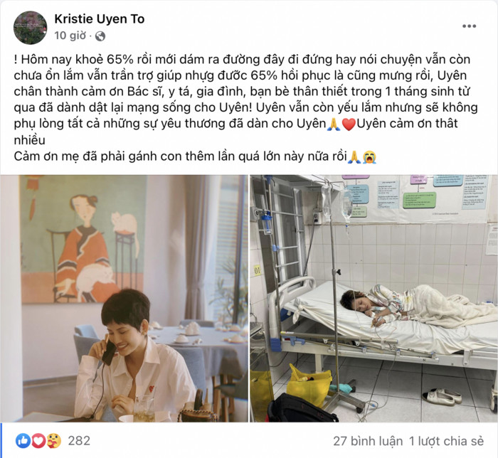 Tình cũ Anh Đức lộ diện gầy gò trên giường bệnh, trải qua một tháng sinh tử để giành giật sự sống Ảnh 2