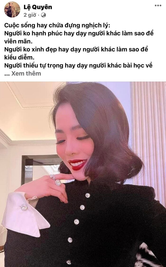 Sau cuộc hôn nhân không trọn vẹn, Lệ Quyên chia sẻ nghịch lý tình yêu, nghe có vẻ đúng