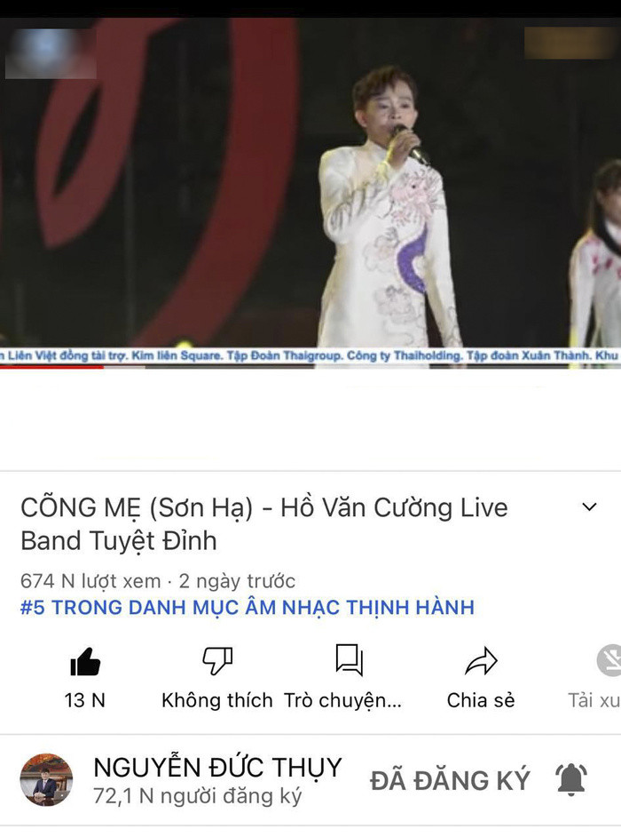 Chỉ sau 2 ngày phát hành, bài hát riêng của Hồ Văn Cường đã 'làm nên chuyện' trên trending Youtube