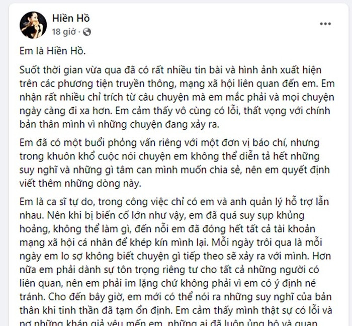 Giữa dòng dư luận chỉ trích, Hiền Hồ bất ngờ được một nhân vật ủng hộ comeback: 'Vpop không thể mất em' Ảnh 1