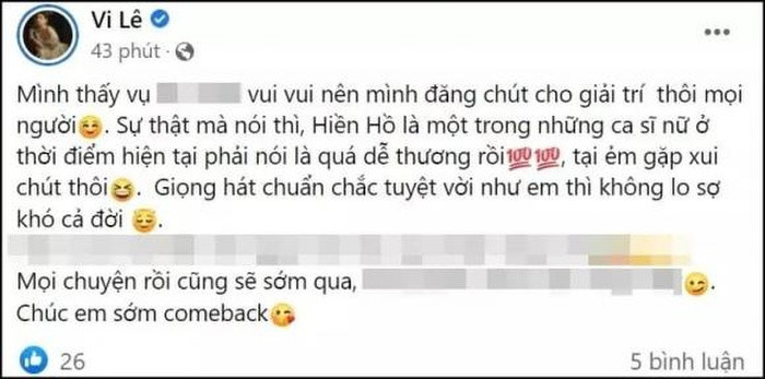 Giữa dòng dư luận chỉ trích, Hiền Hồ bất ngờ được một nhân vật ủng hộ comeback: 'Vpop không thể mất em' Ảnh 3