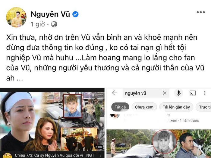 Nguyên Vũ lên tiếng trước loạt thông tin nam ca sĩ qua đời ở tuổi 46