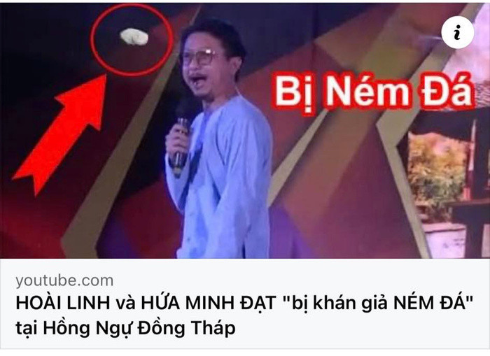 Hoài Linh và Hứa Minh Đạt bị ai đó ném đồ lên sân khấu lúc biểu diễn, khán giả tranh cãi về hành động