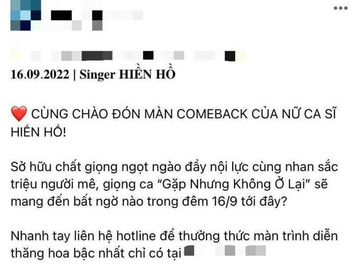 Biết tin Hiền Hồ tiếp tục thản nhiên đi hát, netizen ngán ngẩm: 'Chịu đấy' Ảnh 1