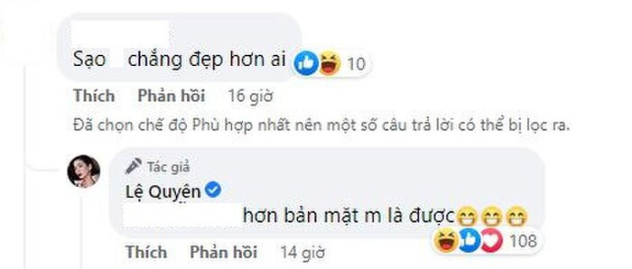 Lệ Quyên đáp trả cực gắt khi bị mỉa mai 'chẳng đẹp hơn ai' Ảnh 2
