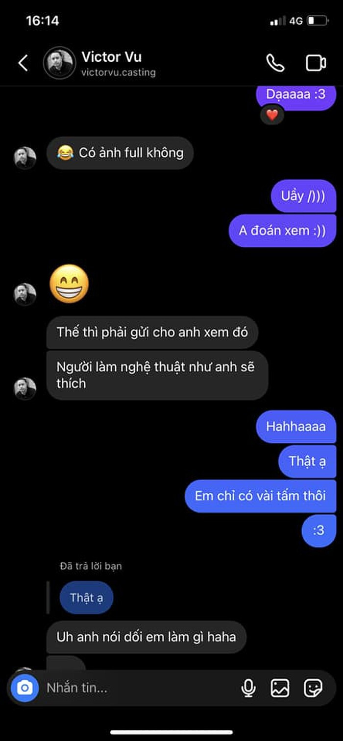 Đạo diễn Victor Vũ bị mạo danh, tài khoản ảo yêu cầu diễn viên gửi clip nhạy cảm Ảnh 2