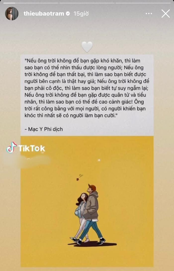 Thiều Bảo Trâm ẩn ý nhắc về nỗi đau quá khứ: Không gặp khó khăn sao nhìn thấu được lòng người Ảnh 1