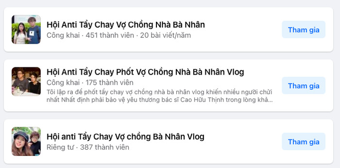 Xuất hiện hàng loạt hội nhóm anti, tẩy chay vợ chồng bà Nhân Vlog Ảnh 1