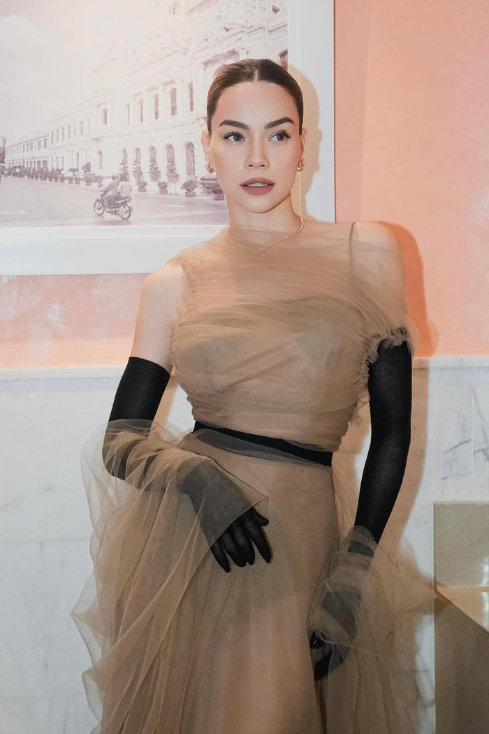 Hồ Ngọc Hà diện đầm kiêu sa, nhìn xuống dưới mới 'hú hồn chim én' Ảnh 1