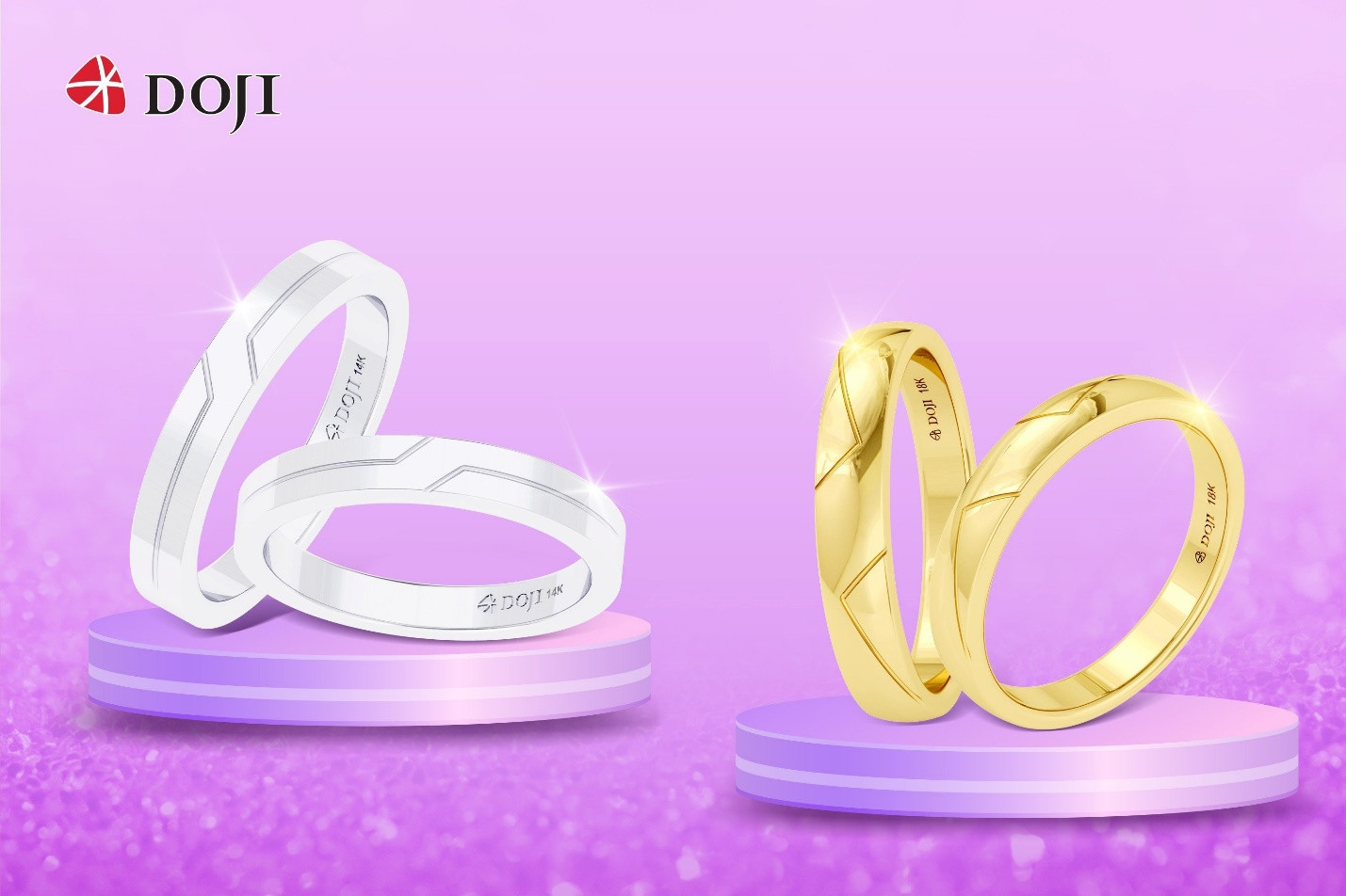 Sở hữu nhẫn cưới kim cương tự nhiên Wedding Land giá 6 triệu đồng