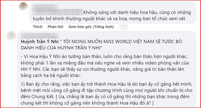 Netizen tràn vào trang chủ Miss World đòi phế truất Ý Nhi, fan quốc tế nói gì? Ảnh 2