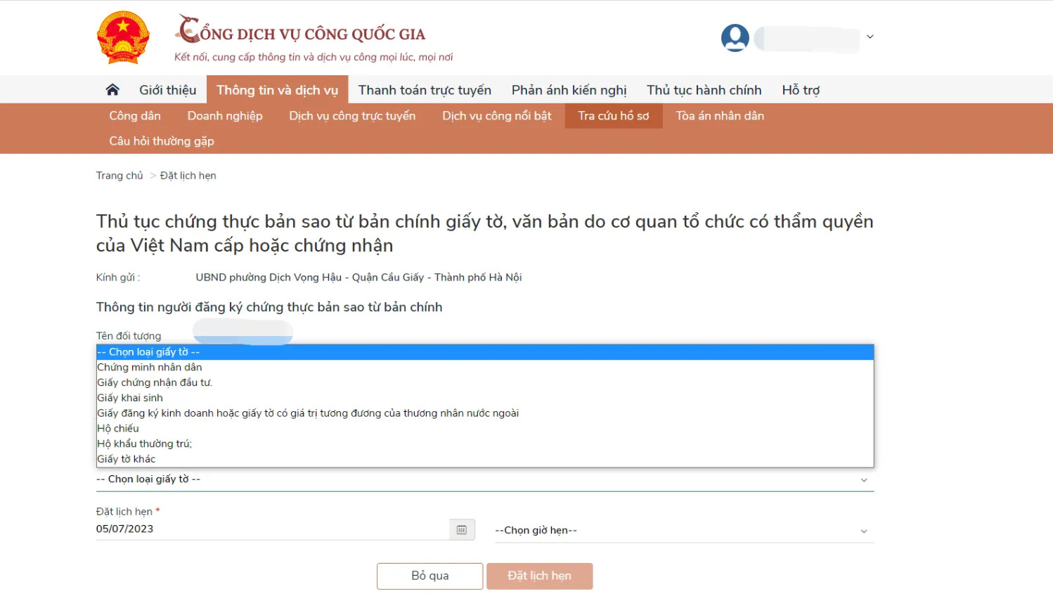 Hướng dẫn thực hiện thủ tục chứng thực online