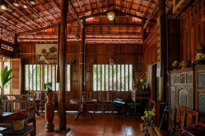 Đã mắt chiêm ngưỡng biệt phủ được xây từ 4000 cây dừa của lão nông miền Tây Ảnh 5