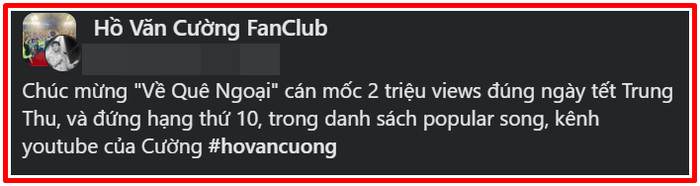 Hồ Văn Cường nhận 'tin vui' mùa Trung thu: Xứng danh ca sĩ triệu view! Ảnh 1