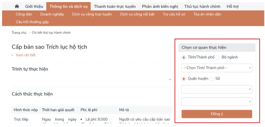 Hướng dẫn thủ tục cấp bản sao giấy khai sinh trực tuyến