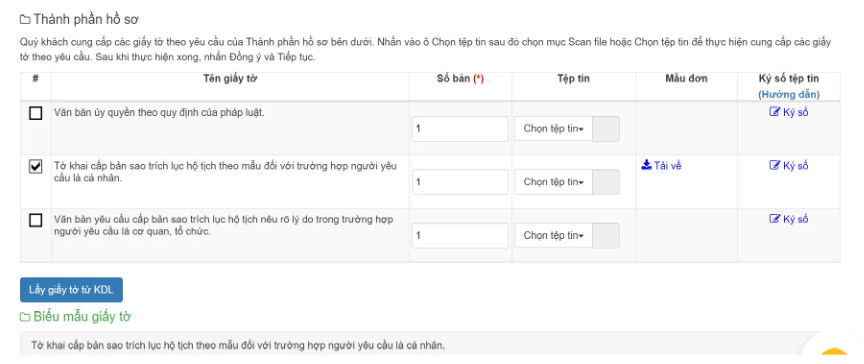 Hướng dẫn thủ tục cấp bản sao giấy khai sinh trực tuyến