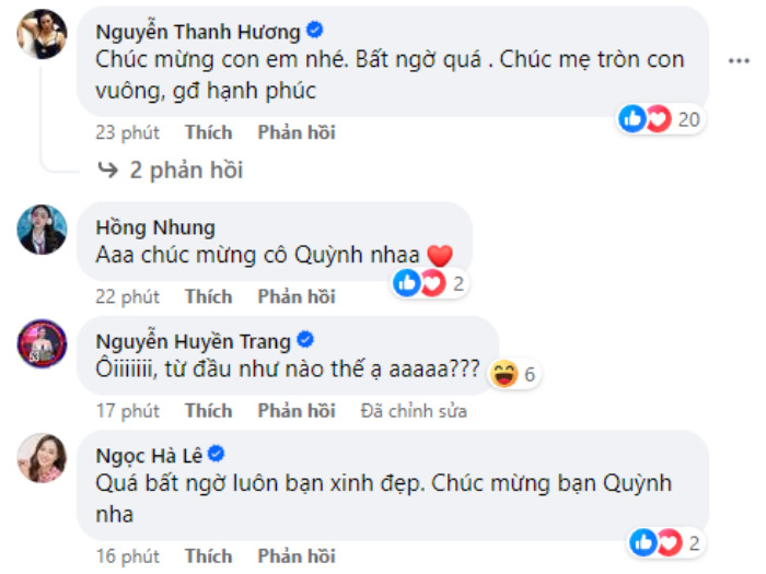 Diễn viên Thu Quỳnh xác nhận mang thai lần hai, dàn diễn viên 'vũ trụ VTV' nô nức chúc mừng Ảnh 4