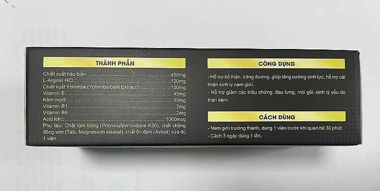 Thu hồi sản phẩm VIP MEN không bảo đảm an toàn thực phẩm