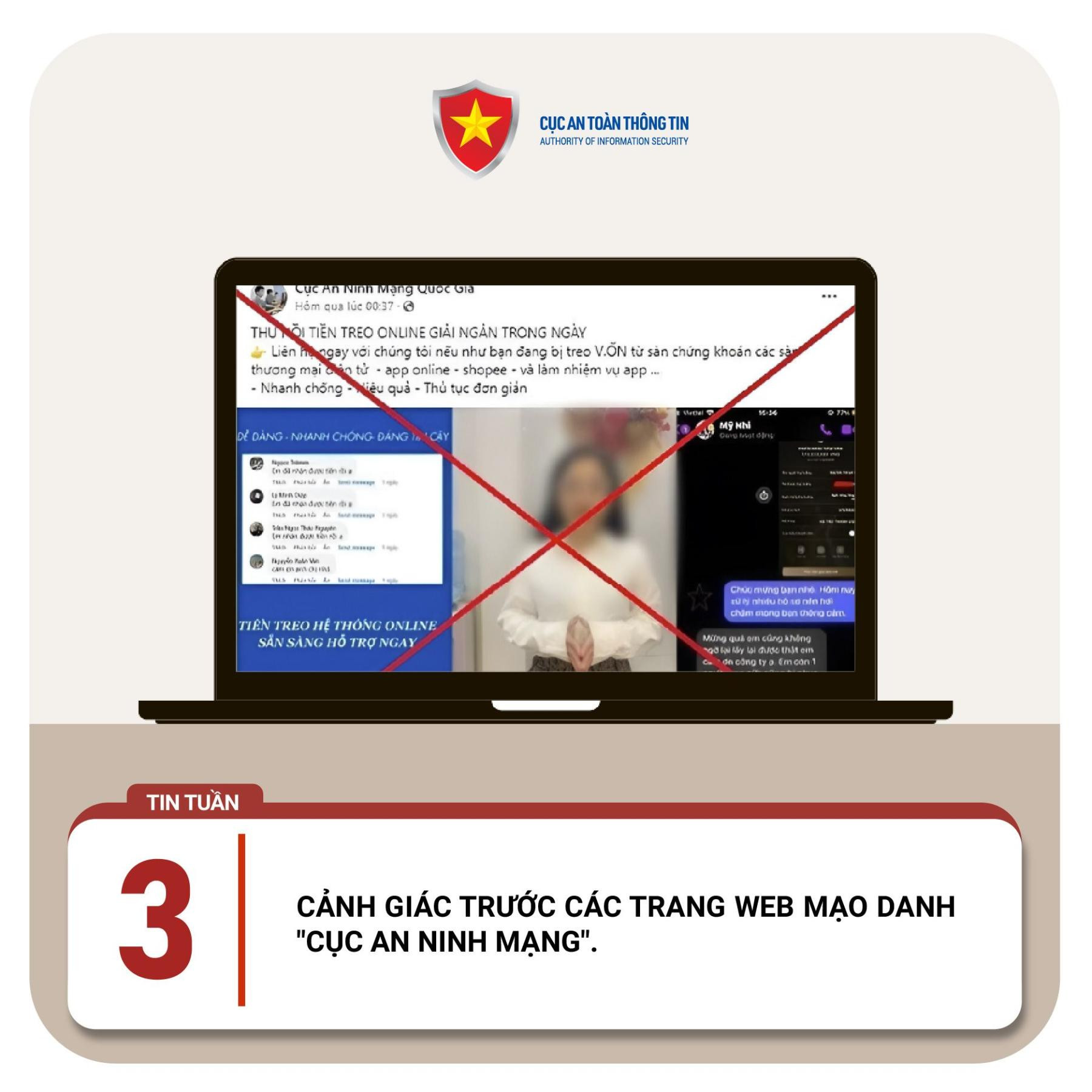 Tiếp tục cảnh giác trước các trang Web mạo danh 'Cục An ninh mạng'