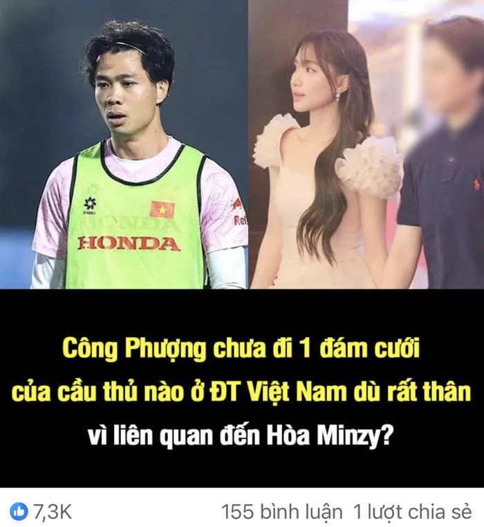 Công Phượng bỗng bị réo tên vì Hòa Minzy đi ăn đám cưới cầu thủ Ảnh 1