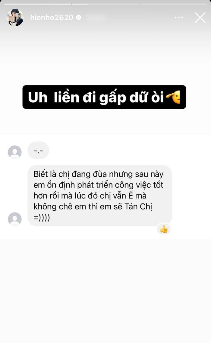 Hiền Hồ công khai tin nhắn được tỏ tình, bất ngờ với danh tính người gửi Ảnh 1