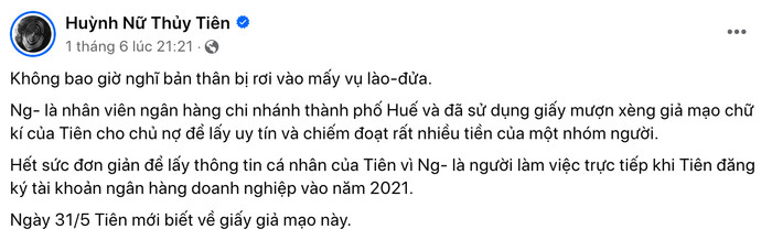 Ca sĩ Tiên Tiên bị kẻ xấu giả mạo chữ ký, vay nợ hàng tỷ đồng Ảnh 2