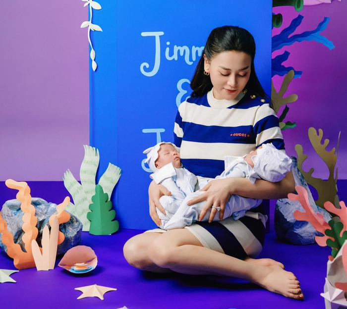 Phương Oanh khoe ảnh bồng bế hai con, vợ Công Lý để lại câu nói gây chú ý Ảnh 1