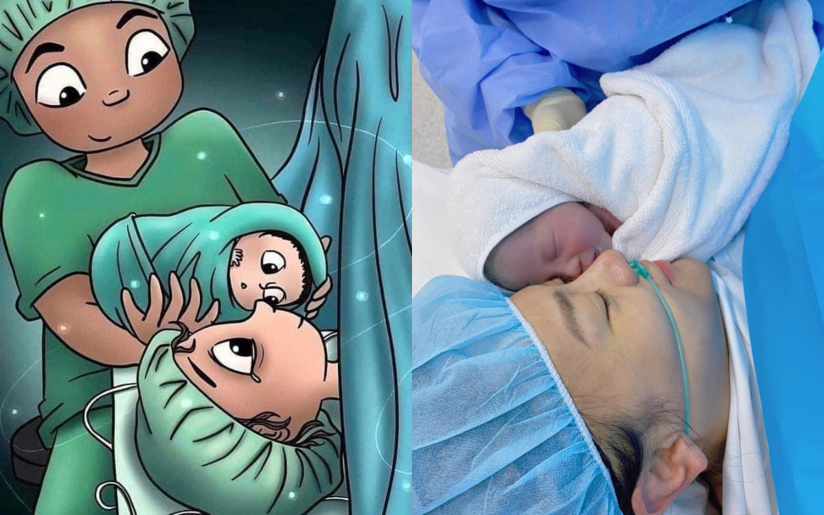 Phương Oanh hé lộ khoảnh khắc da kề da với con sau sinh Ảnh 1