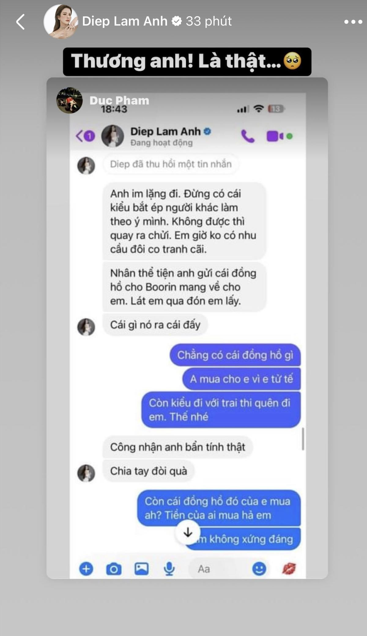 Diệp Lâm Anh gọi thẳng tên tình địch, tố chồng cũ chia tay đòi quà? Ảnh 3