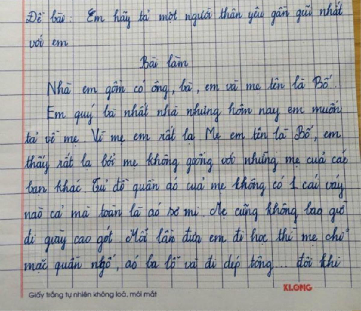 Bài văn tả về mẹ khiến cô giáo bối rối, dân tình đọc xong ai cũng xúc động Ảnh 1