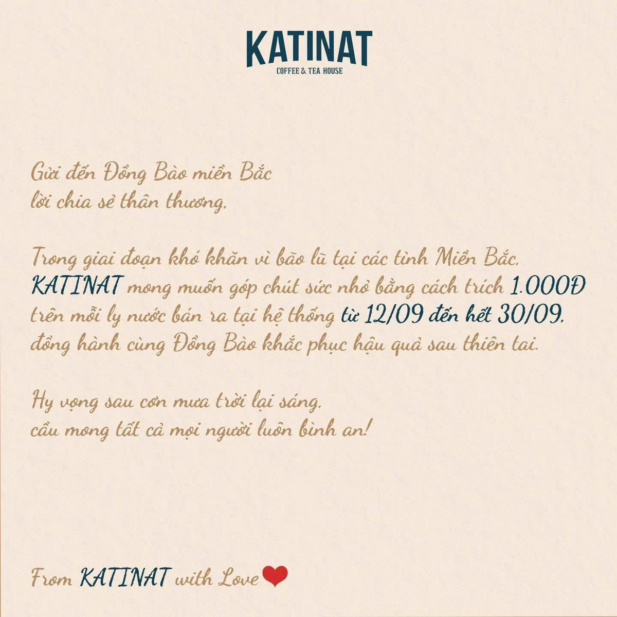 Katinat xin lỗi sau khi bị chỉ trích, đã chuyển 1 tỷ đồng ủng hộ đồng bào bão lũ Ảnh 1