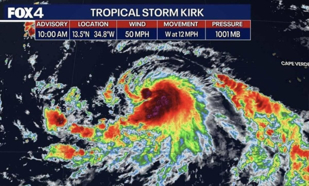 Bão Kirk hình thành, dự báo mạnh ngang bão Helene với sức hủy diệt khủng khiếp Ảnh 1