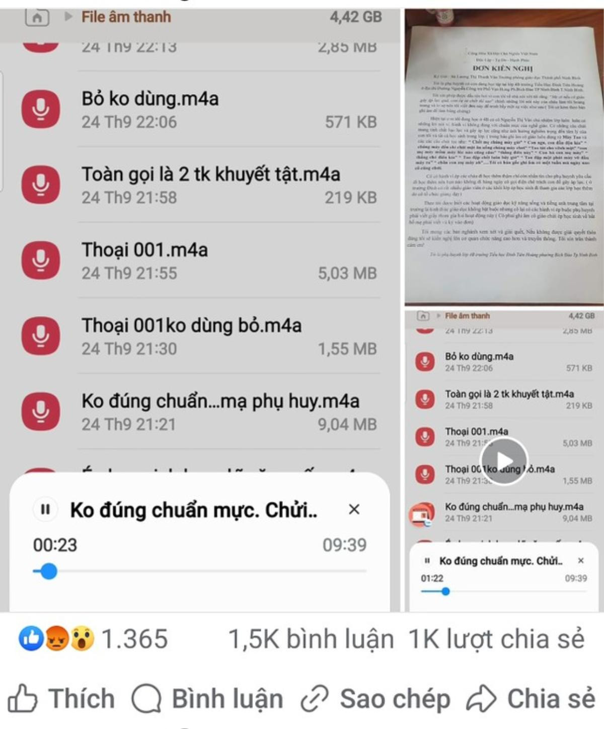 Vụ việc cô giáo dùng lời lẽ thô tục xúc phạm học sinh ở Ninh Bình: Nhà trường xem xét kỷ luật Ảnh 1