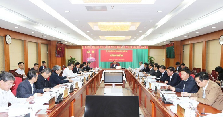 Ủy ban Kiểm tra Trung ương họp Kỳ thứ 52.