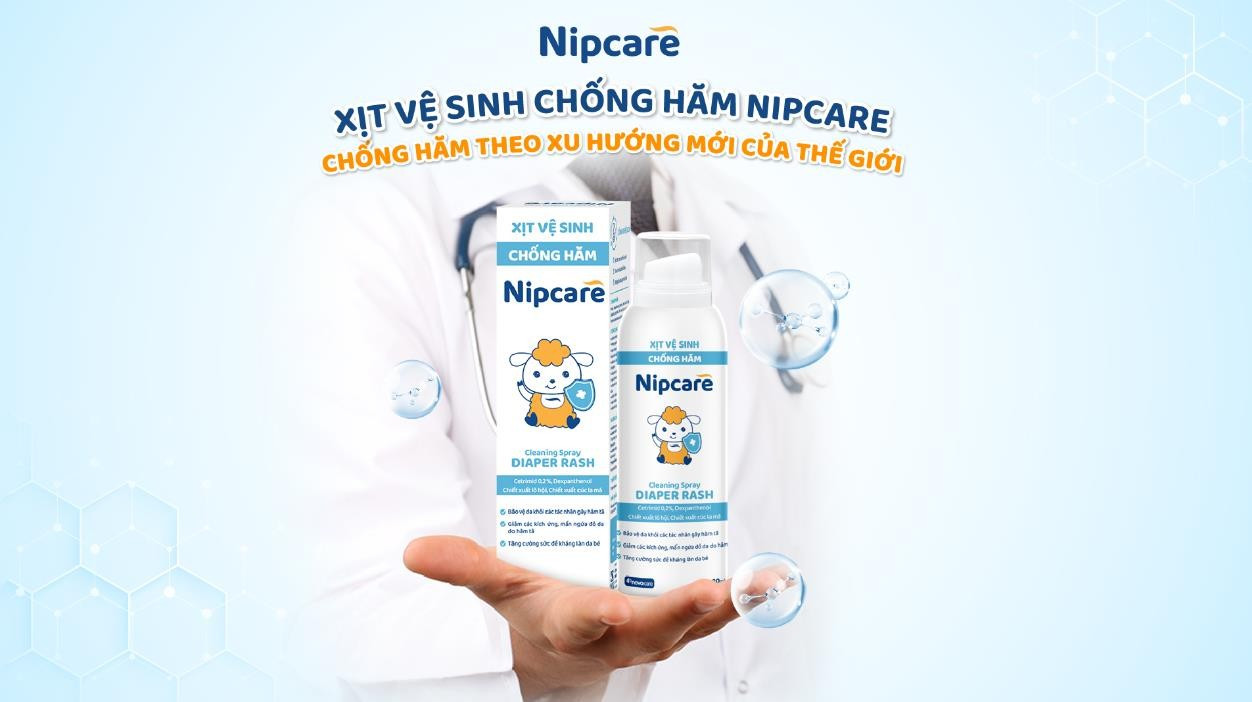 Xịt hăm Nipcare - Bước tiến mới trong việc chống hăm không Corticoid