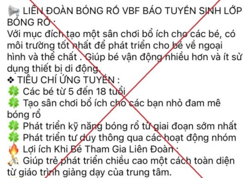 Cảnh giác lừa đảo khi đăng ký tham gia các lớp học bóng rổ trên mạng xã hội - 1