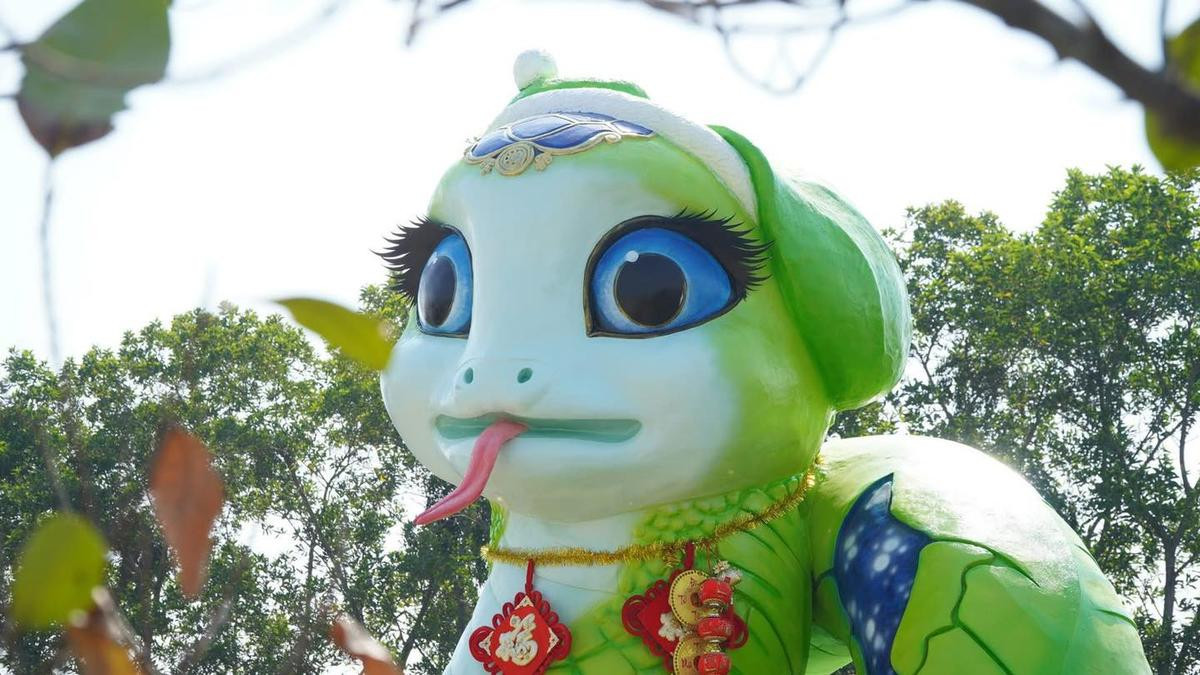 Linh vật rắn dễ thương của Bắc Giang: Mi cong điệu đà, toàn thân xanh mướt mắt Ảnh 3