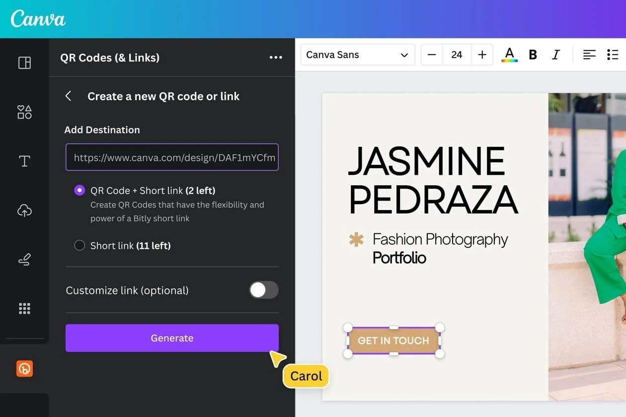 Cách rút gọn link bằng Canva một cách đơn giản