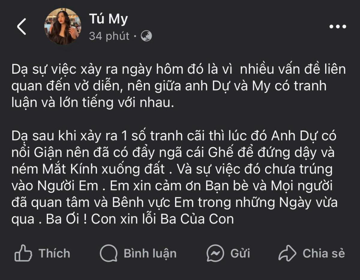 Con gái nghệ sĩ Lê Quốc Nam phản hồi thông tin bị Minh Dự 'tác động vật lý' Ảnh 1