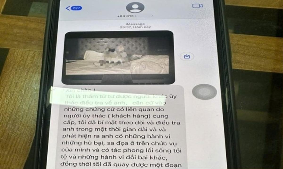 Các đối tượng xấu nhắn tin đe doạ nạn nhân. Ảnh: Công an tỉnh Vĩnh Phúc