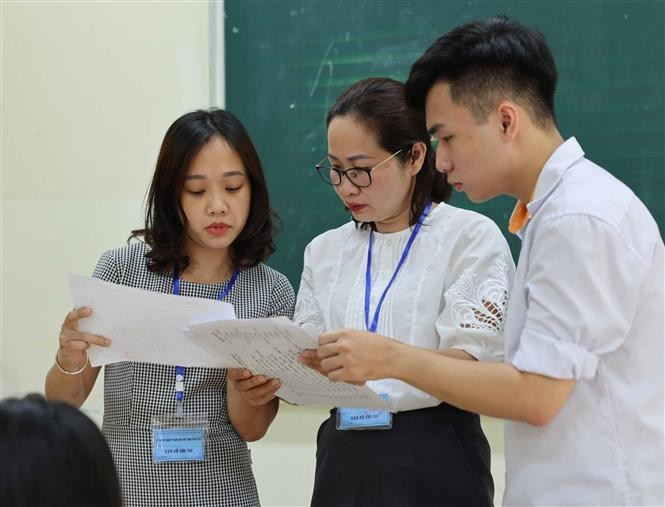 Thí sinh tham dự kỳ thi tốt nghiệp THPT 2024. Ảnh: Thanh Tùng/TTXVN.