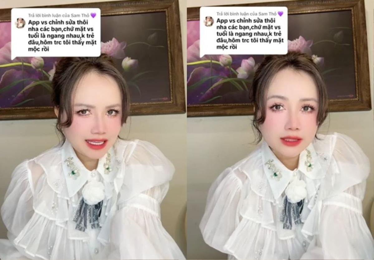 Diễn viên Hoàng Yến bị bóc mẽ nhan sắc thật. (Ảnh FBNV)