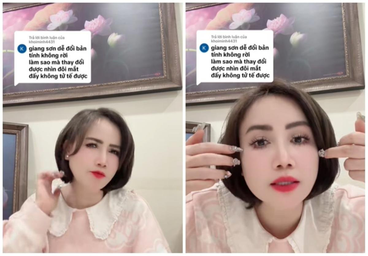 Diễn viên Hoàng Yến đáp trả khi bị mỉa mai 'bản tính khó rời'. (Ảnh chụp màn hình)
