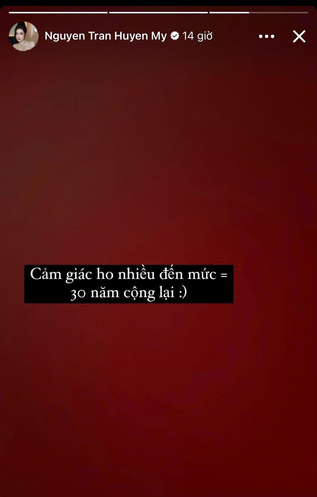 Huyền My thông báo tình trạng sức khỏe không được tốt. (Ảnh FBNV)