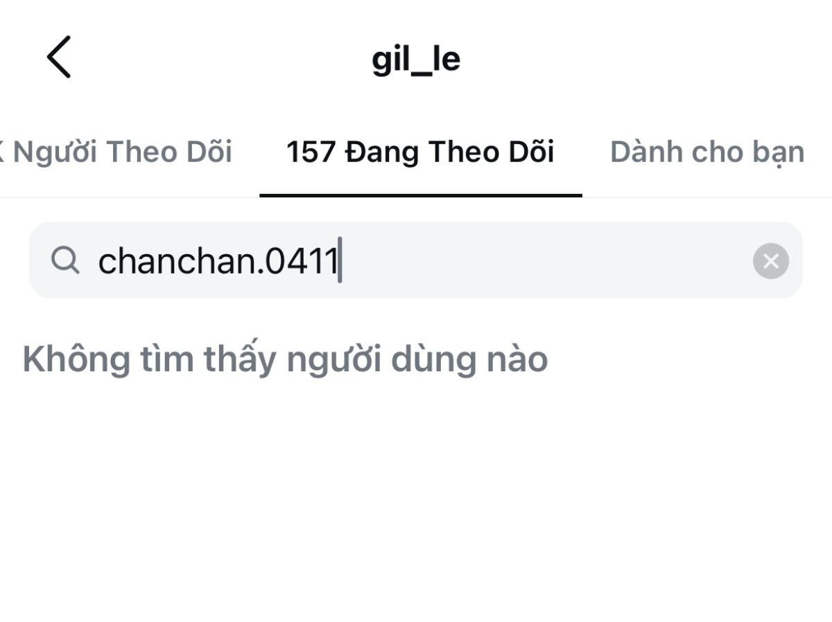 Dân tình phát hiện Gil Lê không theo dõi Xoài Non. (Ảnh chụp màn hình)