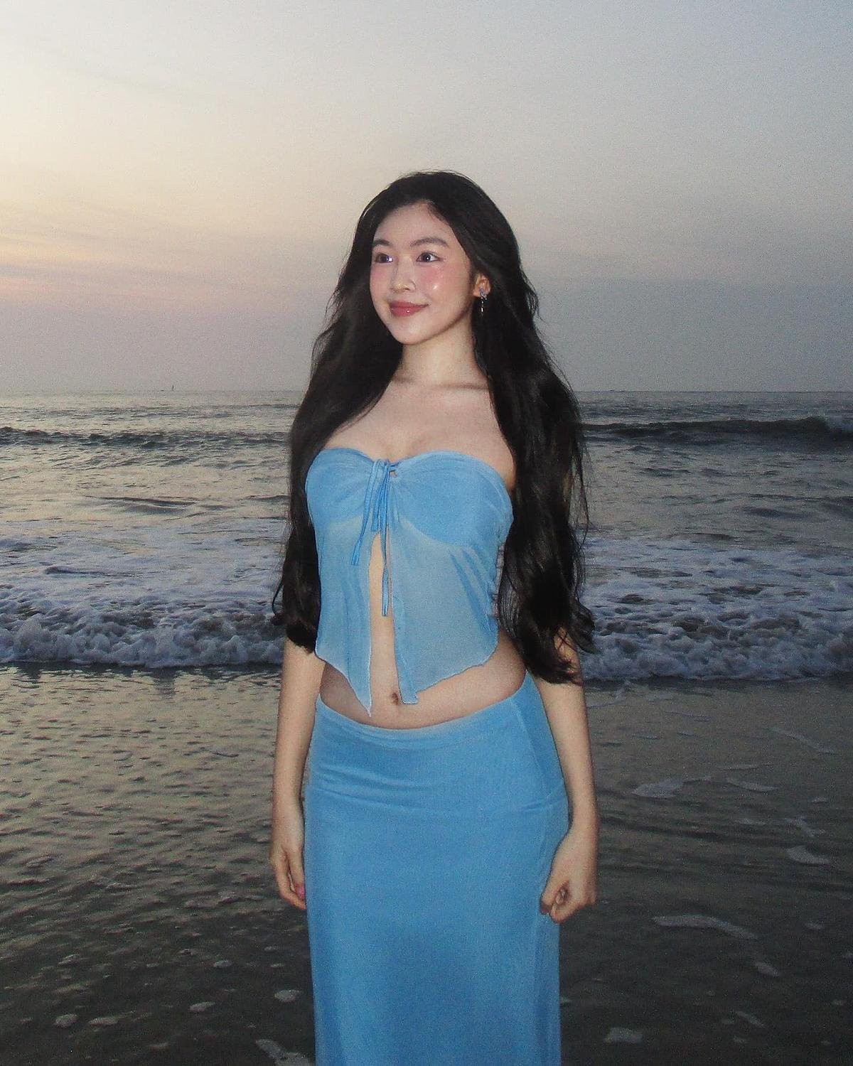 Ái nữ nhà Quyền Linh được cho rằng có nhiều tiềm năng để tiến vào giới showbiz. Ảnh: FBNV