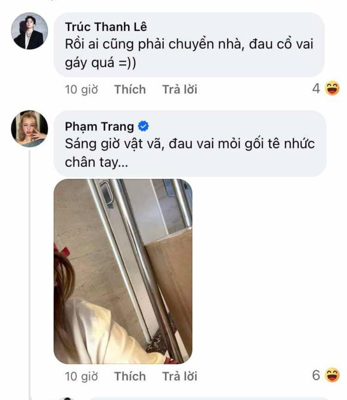 Xoài Non và Gil Lê vướng nghi vấn đã dọn về ở chung nhà. (Ảnh chụp màn hình)