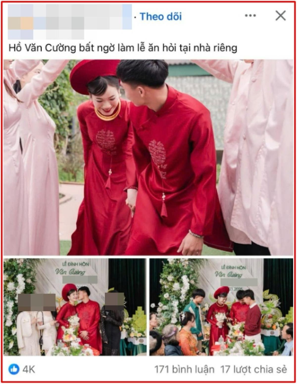 Hồ Văn Cường bí mật cưới vợ? Ảnh 1