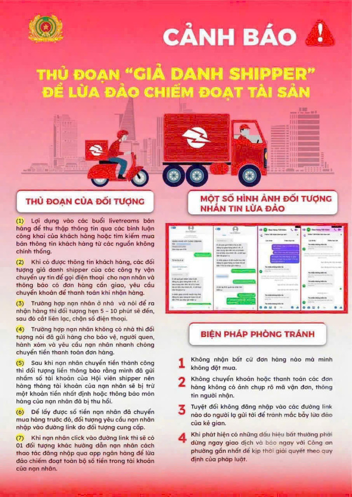 Cảnh báo của Bộ Công an. Ảnh: Bộ Công an
