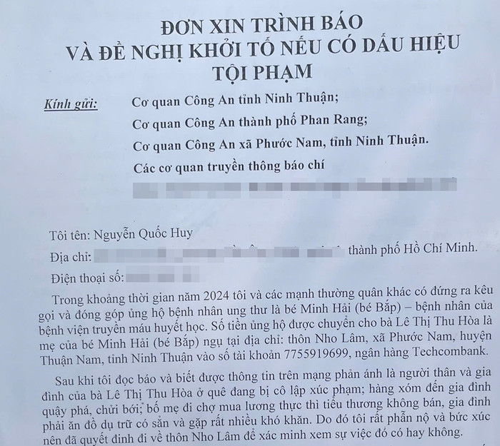Bị tố cáo ra công an vì trục lợi từ thiện, mẹ bé Bắp cũng có đơn 'tố ngược' chính chủ Ảnh 2